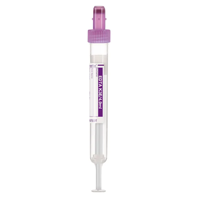 S-Monovette® EDTA K3E, 4.9 ml, cap violet, (LxØ): 90 x 13 mm, with paper label