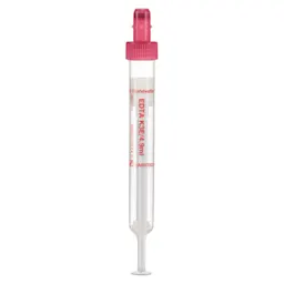 S-Monovette® EDTA K3E, 4,9 ml, bouchon rouge, (L x Ø) : 90 x 13 mm, avec étiquette plastique
