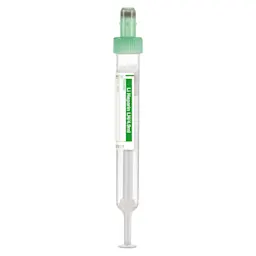 S-Monovette® Lithium heparin LH, 4.9 ml, cap green, (LxØ): 90 x 13 mm, with paper label