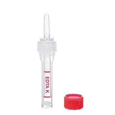 Multivette® 600 EDTA K3E, 600 µl, cap red, screw cap