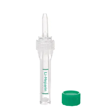 Multivette® 600 Lithium heparin LH, 600 µl, cap green, screw cap