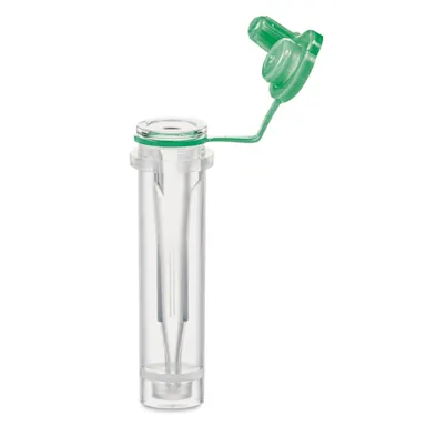 Microvette® CB 300 Lithium heparin LH, 300 µl, cap green, push cap, flat base