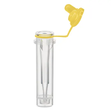 Microvette® CB 300 Fluoride/heparin FH, 300 µl, cap yellow, push cap, flat base