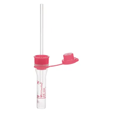 Microvette® CB 200 EDTA K3E, 200 µl, cap red, push cap, flat base