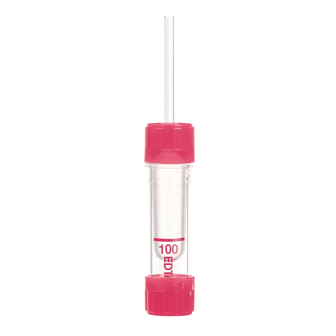 Microvette® 100 EDTA K3E, 100 µl, Verschluss rot, Flachboden