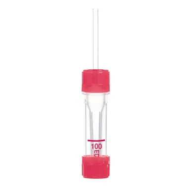 Microvette® 100 EDTA K3E, 100 µl, cap red, flat base