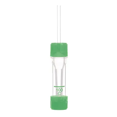 Microvette® 100 Lithium heparin LH, 100 µl, cap green, flat base