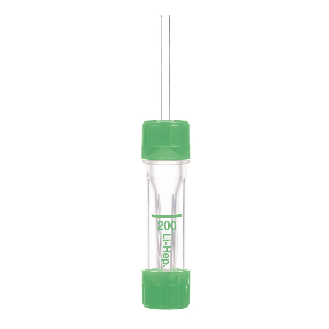 Microvette® 200 Lithium heparin LH, 200 µl, cap green, flat base