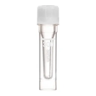 Microvette® 300 Serum CAT, 300 µl, cap white, flat base