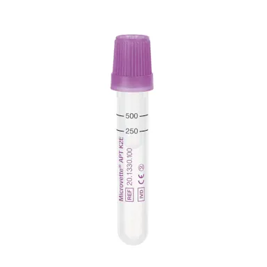 Microvette® APT 500 EDTA K2E, 500 µl, cap violet, cap, round base