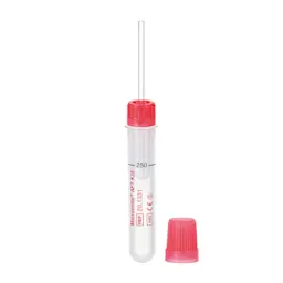 Microvette® APT 250 EDTA K2E, 250 µl, cierre rojo, tapón, fondo redondo