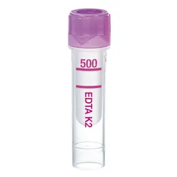 Microvette® 500 EDTA K2E, 500 µl, cap violet, flat base