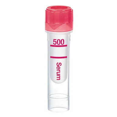 Microvette® 500 Serum CAT, 500 µl, cap red, flat base