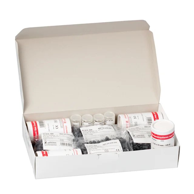 Set de capillaires pour gaz du sang, héparine de lithium saturée en calcium, 140 µl