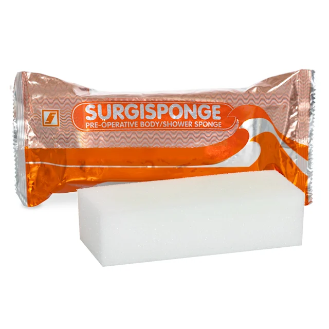 SURGISPONGE, imprégné de Solution de gluconate de chlorhexidine à 4 %.