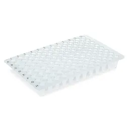 PCR plate without skirt, 96 well, transparent, Low Profile, 100 µl, PCR Performance Tested, PP