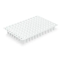 PCR plate without skirt, 96 well, white, Low Profile, 100 µl, PCR Performance Tested, PP