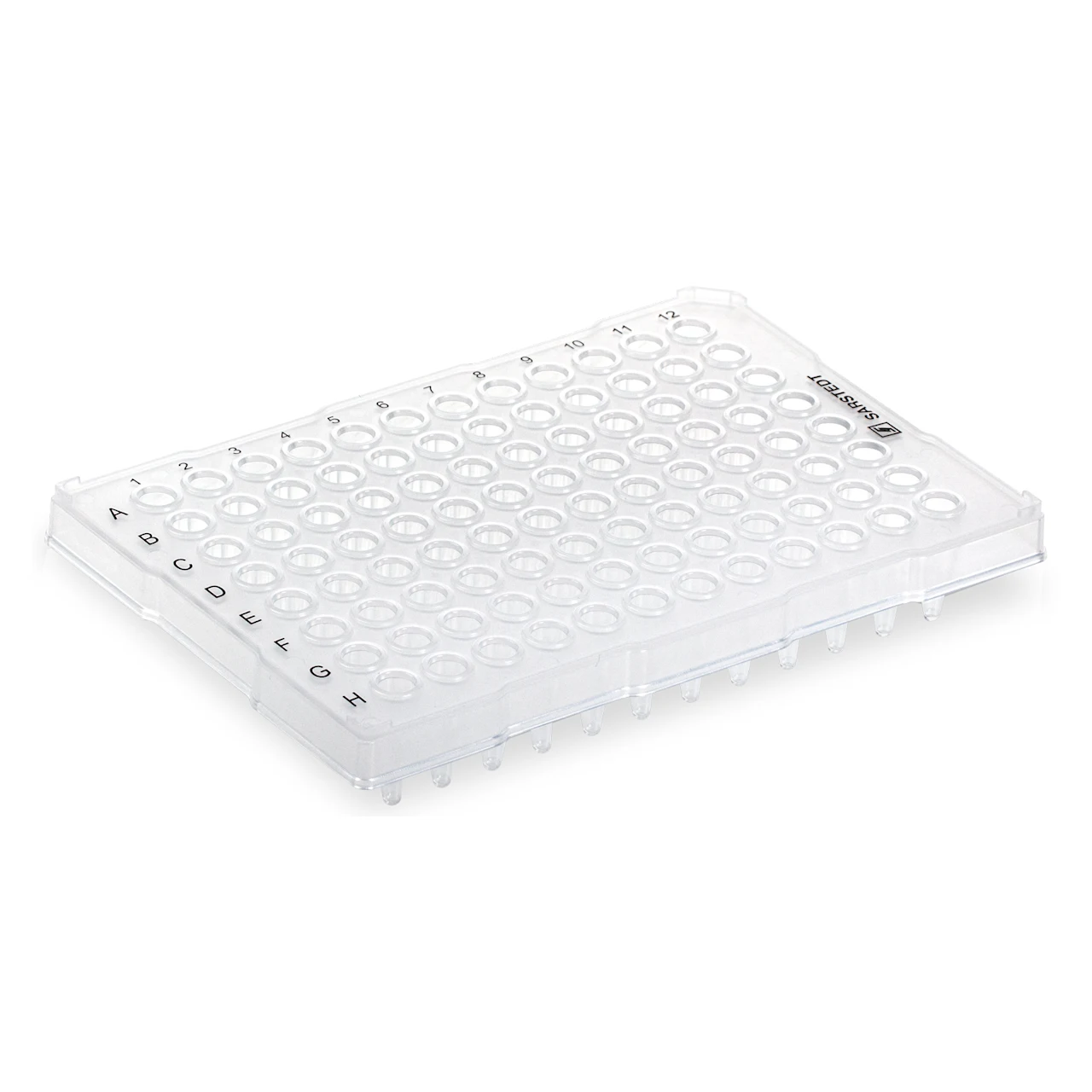 Plaque PCR demi-jupe, 96 puits, transparent, High profile, 200 µl, PCR Performance Tested, PP