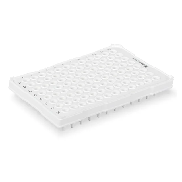 PCR plate half skirt, 96 well, white, High Profile, 200 µl, PCR Performance Tested, PP