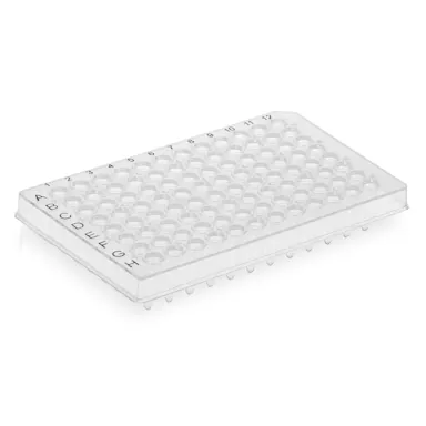 PCR plate half skirt, 96 well, transparent, High Profile, 200 µl, PCR Performance Tested, PP