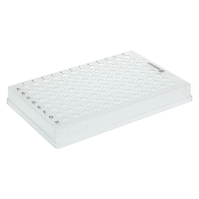Plaque PCR jupe intégrale, 96 puits, transparent, Low profile, 100 µl, PCR Performance Tested, PP