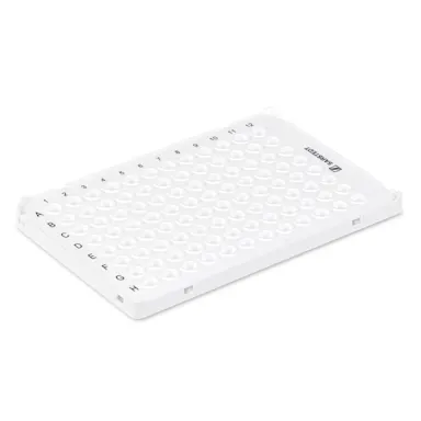 PCR plate half skirt, 96 well, white, Low Profile, 100 µl, PCR Performance Tested, PP