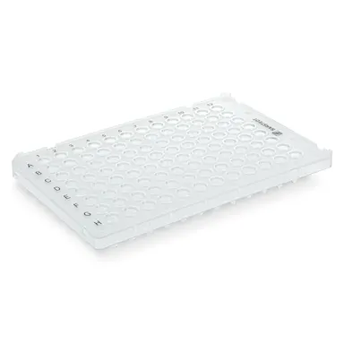 PCR plate half skirt, 96 well, transparent, Low Profile, 100 µl, PCR Performance Tested, PP