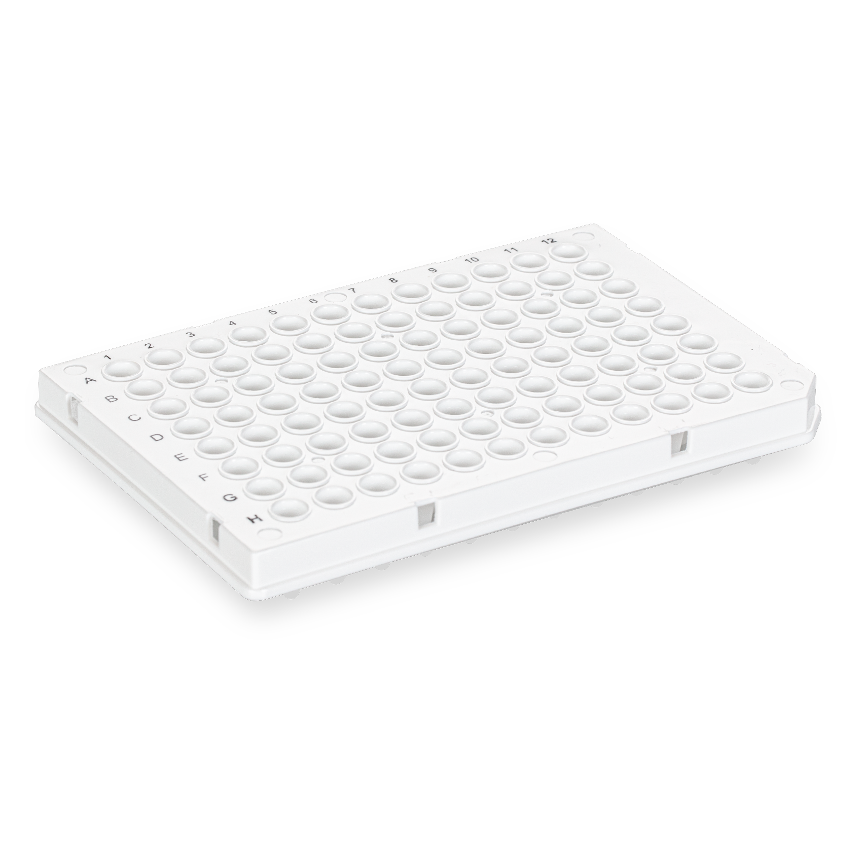 PCR plate half skirt, 96 well, white, Low Profile, 100 µl, PCR