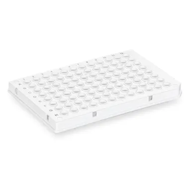 PCR plate half skirt, 96 well, white, Low Profile, 100 µl, PCR Performance Tested, PP