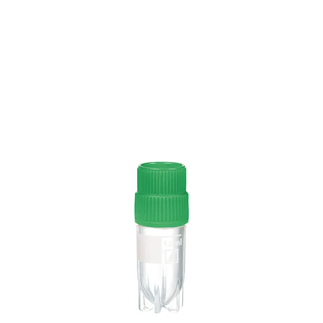 CryoPure tubes, 1 ml, QuickSeal screw cap, green