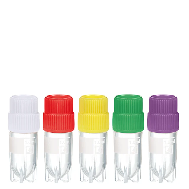 Cryotube CryoPure, 1 ml, bouchon à vis QuickSeal, mélange de coloris