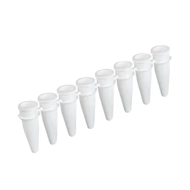 PCR strip of 8, 200 µl, PCR Performance Tested, white, PP