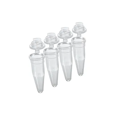 PCR strip of 4, 200 µl, Biosphere® plus, transparent, PP, flat cap