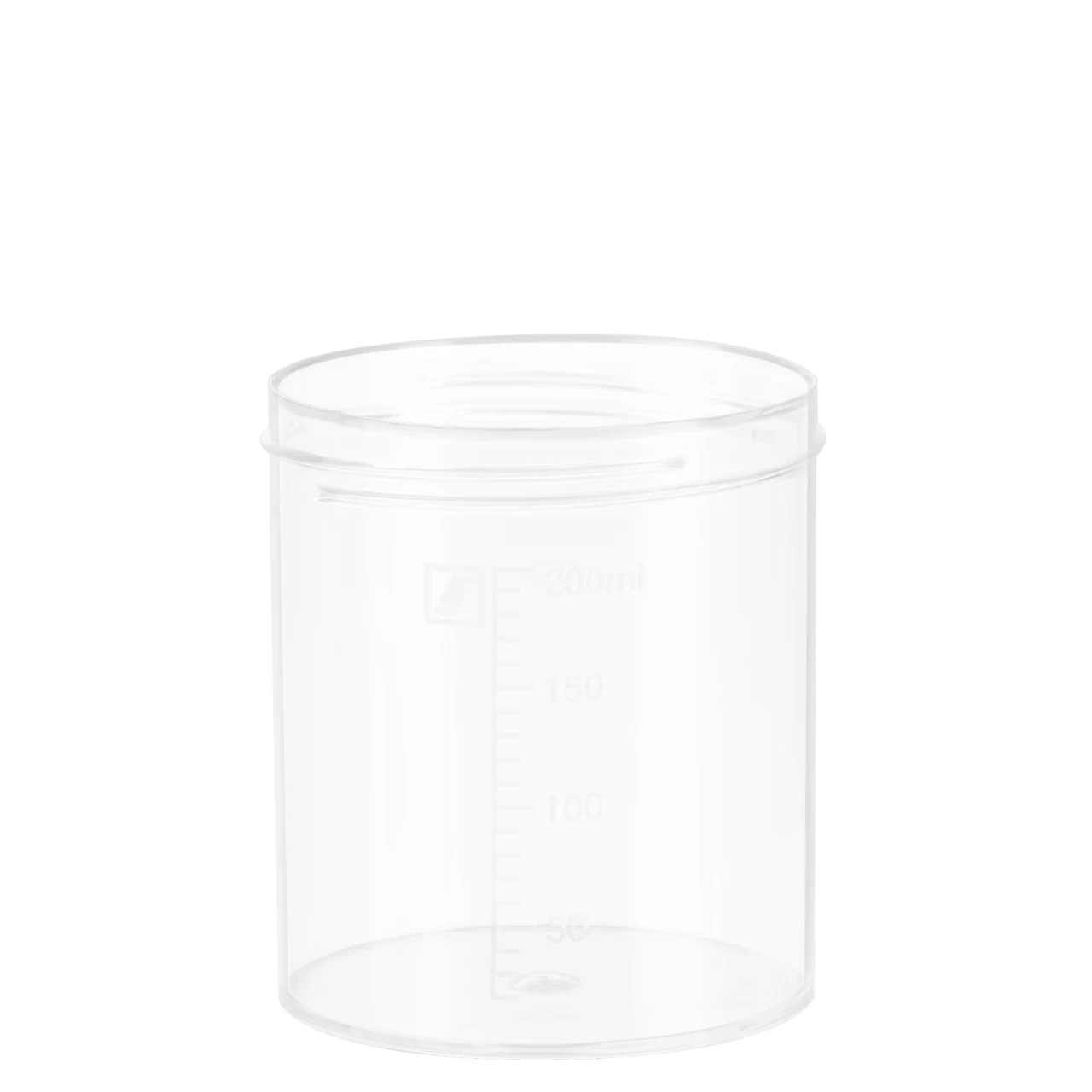 Mehrzweck-Becher, max. Volumen: 250 ml, (LxØ): 78 x 70 mm, graduiert, PP, transluzent