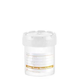 Multi-purpose container, max. volume: 70 ml, (LxØ): 55 x 44 mm, graduated, PP, translucent, with paper label