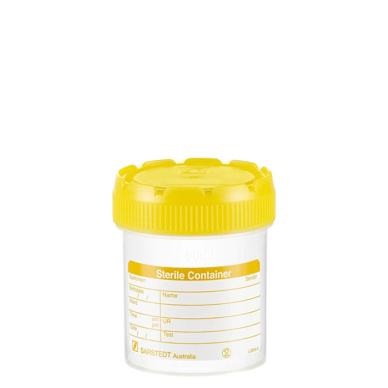 Multi-purpose container, max. volume: 70 ml, (LxØ): 55 x 44 mm, graduated, PP, translucent, with paper label