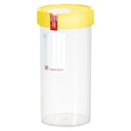 Multi-purpose container, max. volume: 500 ml, (LxØ): 150 x 70 mm, graduated, PP, transparent, with safety label