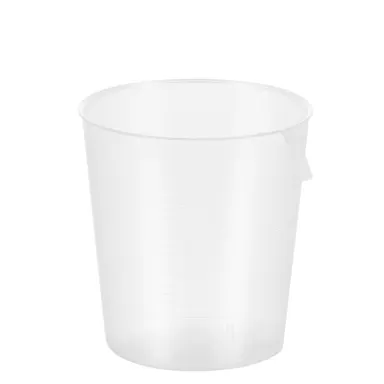 Gallipot, max. volume: 250 ml, (LxØ): 83 x 75 mm, PP, translucent
