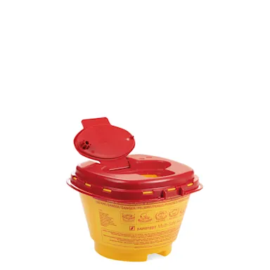 Récipient d’élimination, Multi-Safe twin plus, 1.500 ml, marquage biohazard