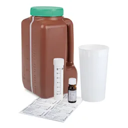UriSet 24, with stabiliser, 3 l, with transport tube 30 ml, brown, with light protection, graduated
