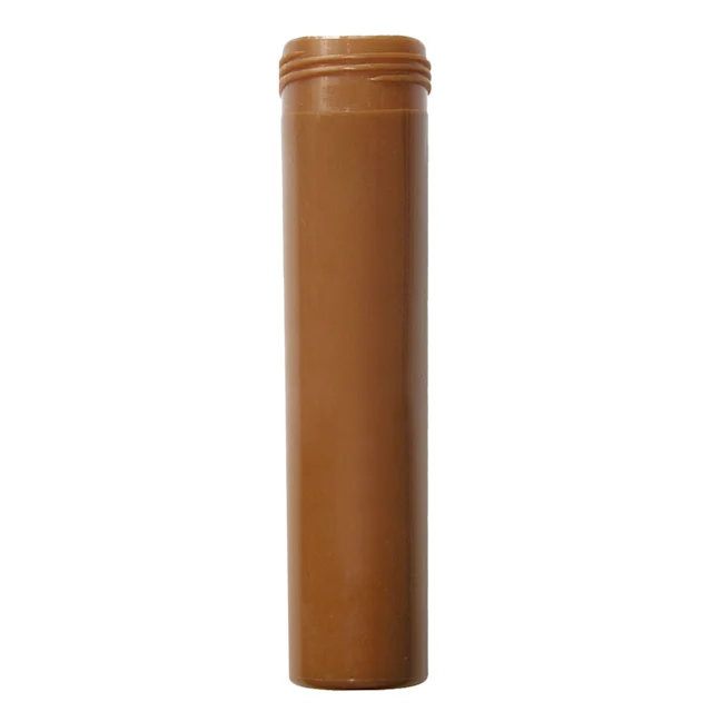 Schutzgefäß, braun, Bauform: rund, mit Saugeinlage, Länge: 126 mm, Ø Öffnung: 30 mm, ohne Verschluss