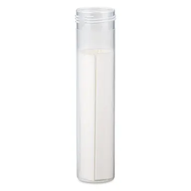 Mailing container, transparent, construction: round, with absorbent liner, length: 126 mm, Ø opening: 30 mm, without cap
