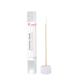 Cotonete de esfregaço para ciência forense, redondo, no tubo com membrana de ventilação, ISO 18385, 95 mm, algodão