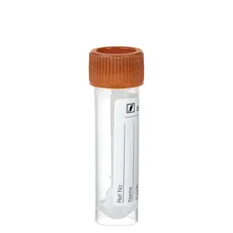 Faeces tube, screw cap, (LxØ): 76 x 20 mm, transparent