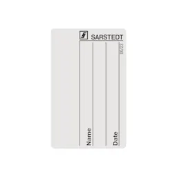 Adhesive label, (LxW): 40 x 26 mm, paper, white, Name + date