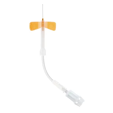 Safety-Multifly® needle, 25G x 3/4'', orange, tube length: 80 mm, 1 piece(s)/blister