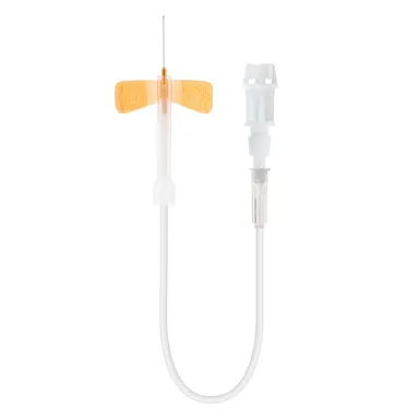 Safety-Multifly® needle, 25G x 3/4'', orange, tube length: 200 mm, 1 piece(s)/blister