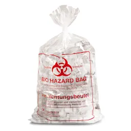 Sacs autoclavables, 7 l, (L x l) : 500 x 300 mm, PP, transparent, avec aplat Danger biologique