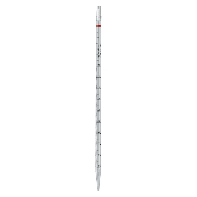 Pipette sérologique, avec embout, cotonnée, 10 ml, stérile, apyrogène/exempt d’endotoxine, non cytotoxique, 1 pièce(s)/blister