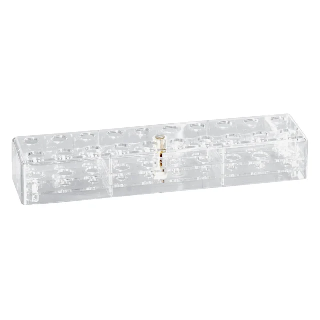Gradilla, PC, dimensión modular: 10 x 2, adecuada para recipientes de reacción de 2 ml, Microvette®